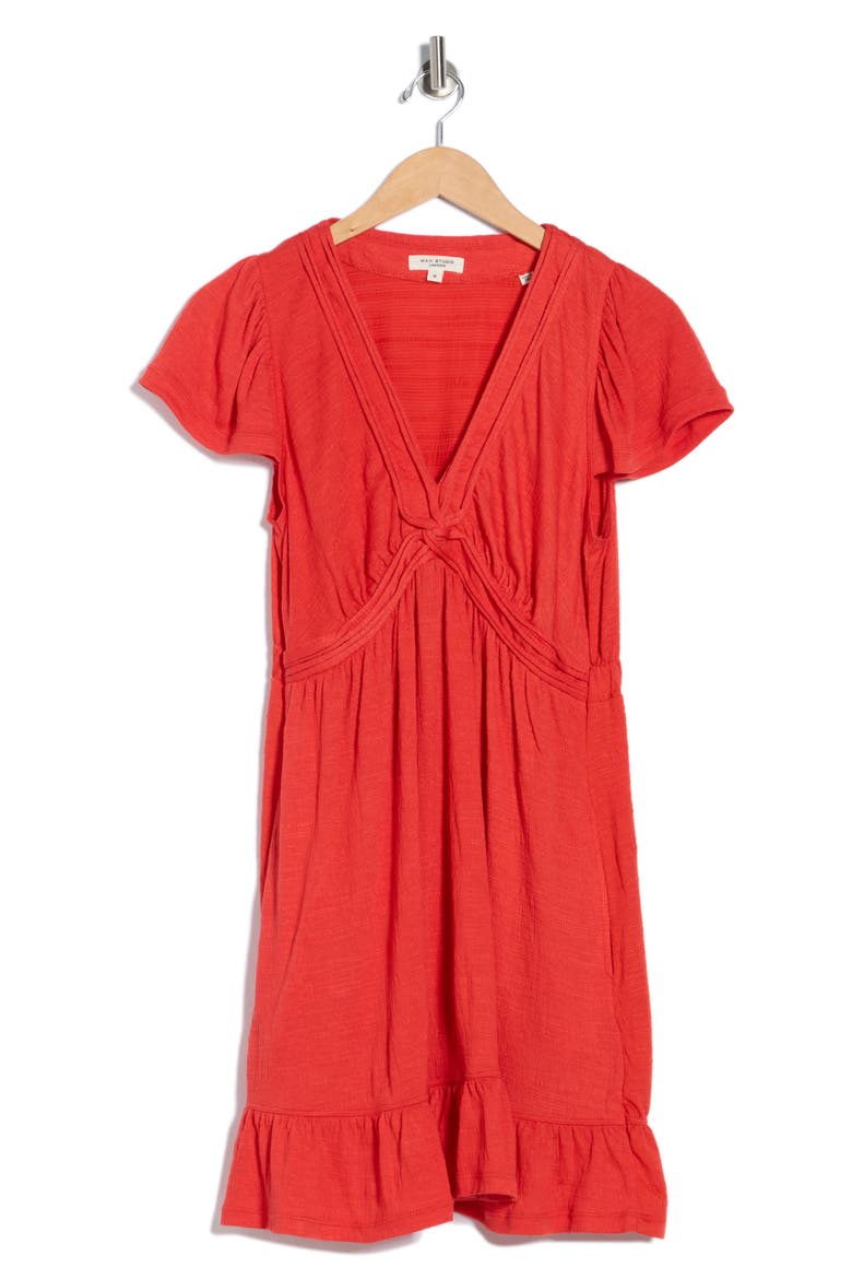 V-neck Jersey Dress, Alternate, color, LAVA
