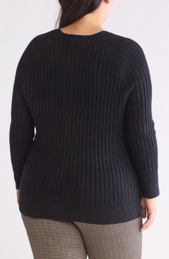V-Neck Rib Sweater