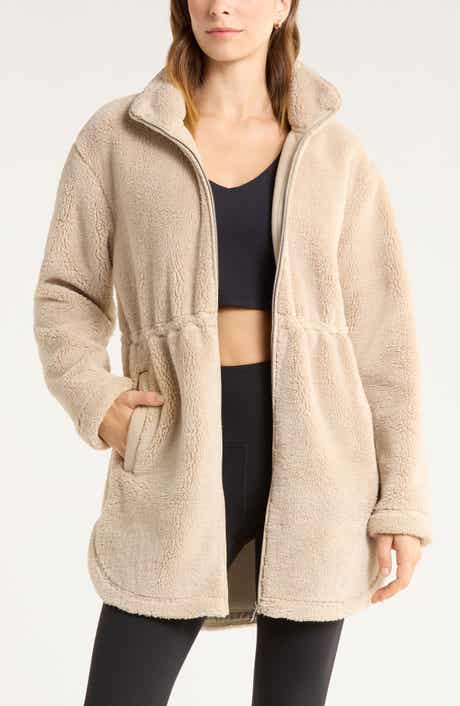 Zella Faux Shearling Longline Jacket