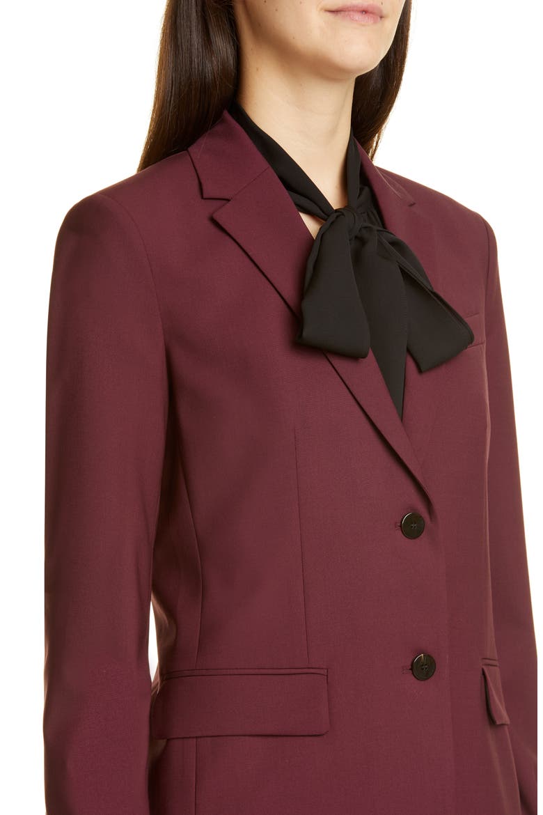 Classic Stretch Wool Jacket, Alternate, color, MULBERRY