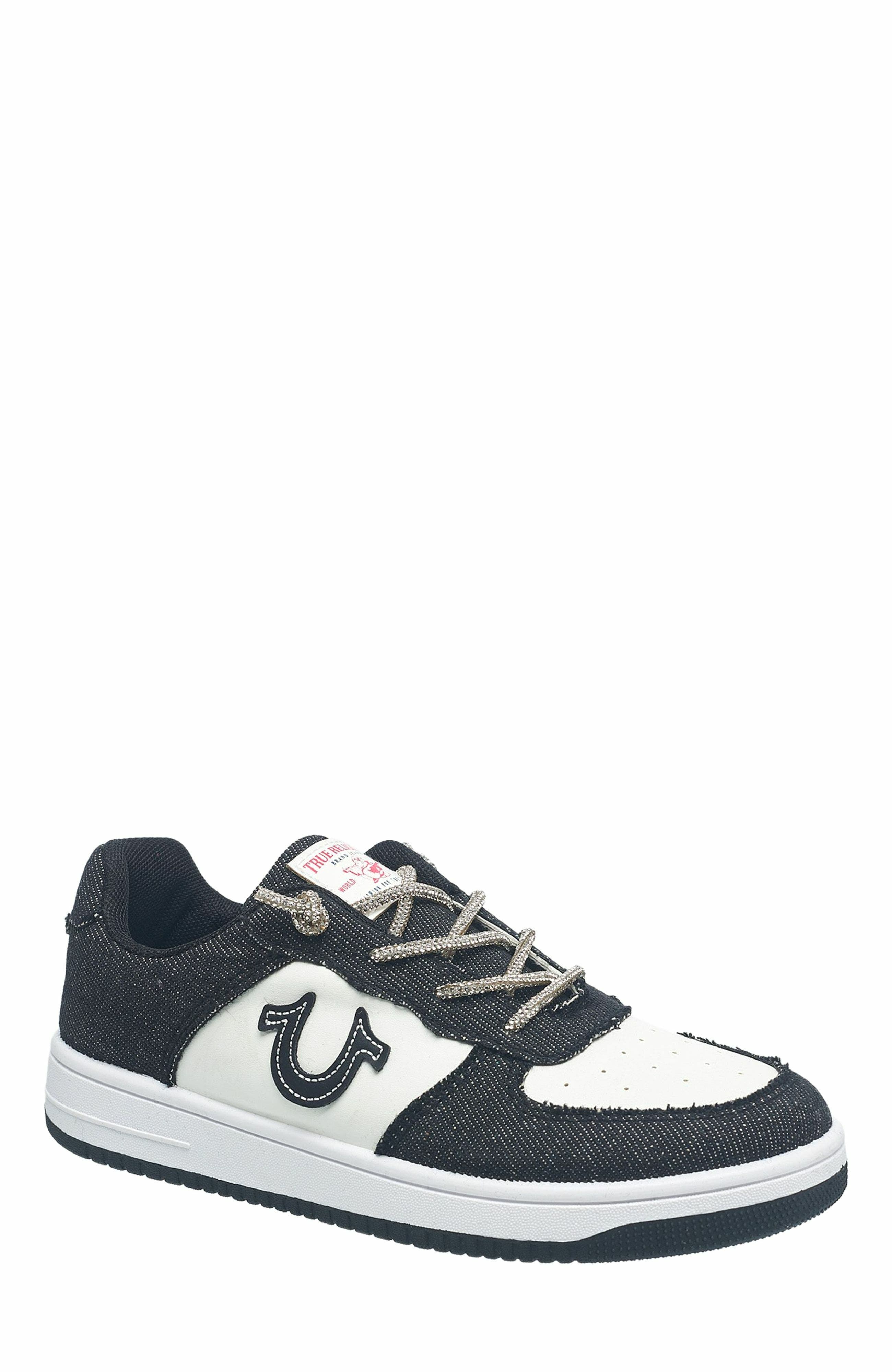 True Religion Girl's Allison Logo Sneaker, Main, color, Black