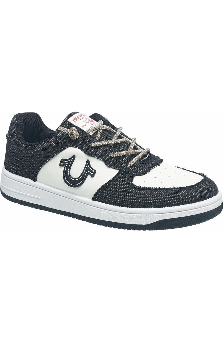 True Religion Girl's Allison Logo Sneaker, Main, color, Black