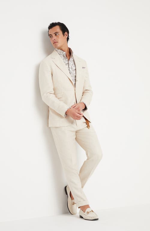 Brunello Cucinelli Leisure Fit Trousers In Off-white