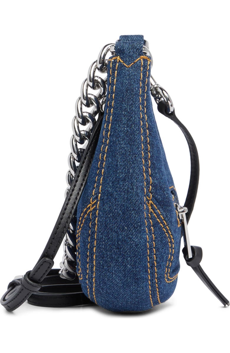 Marc Jacobs Denim Cruiser Mini Crescent Crossbody Bag, Alternate, color,