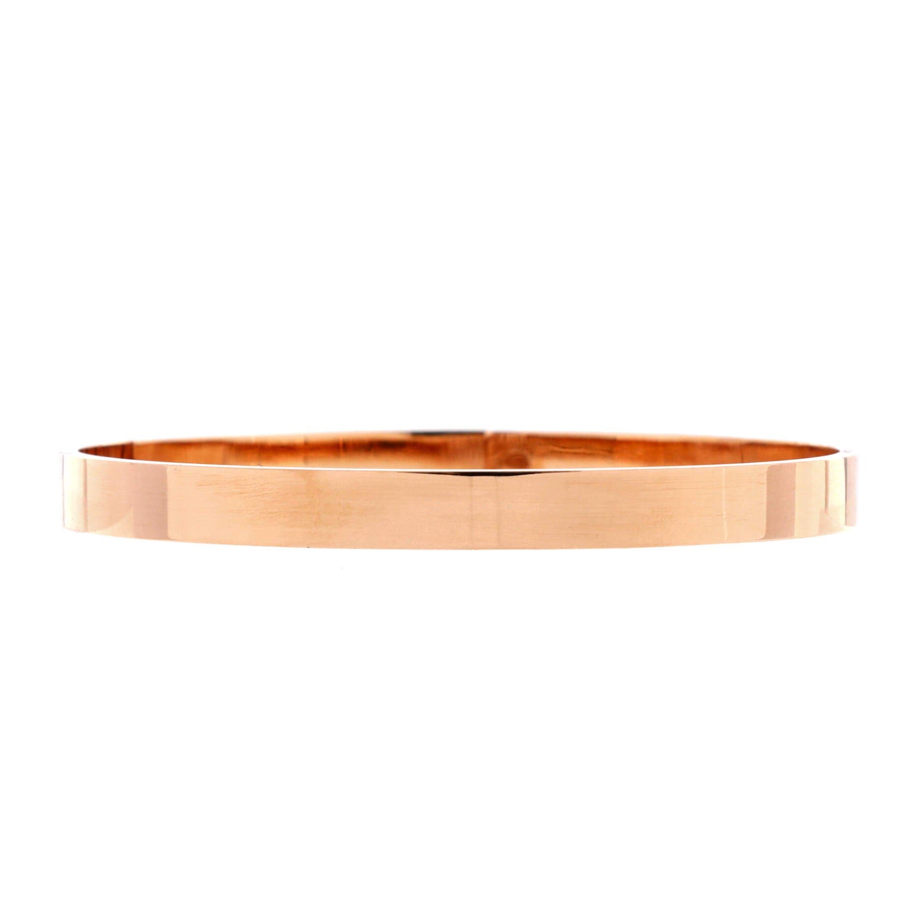 Pre-Owned Hermes Kelly Bracelet 18K Rose Gold with 4 Diamonds Small, Alternate, color, Rose Gold