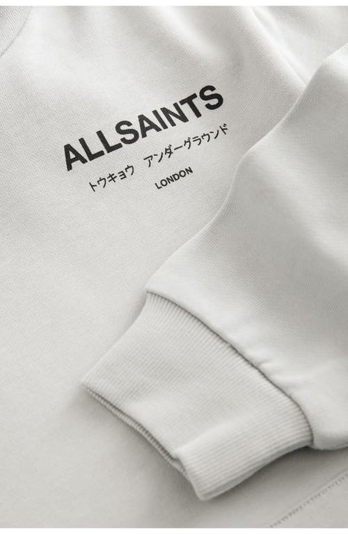 Smallsaints By Allsaints Kids' Oversize Underground Logo Cotton Hoodie In Gray