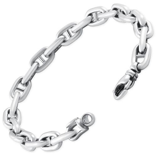 Bliss Diamond Marine 33 Gram Solid Silver Bracelet 8.5" In Silver