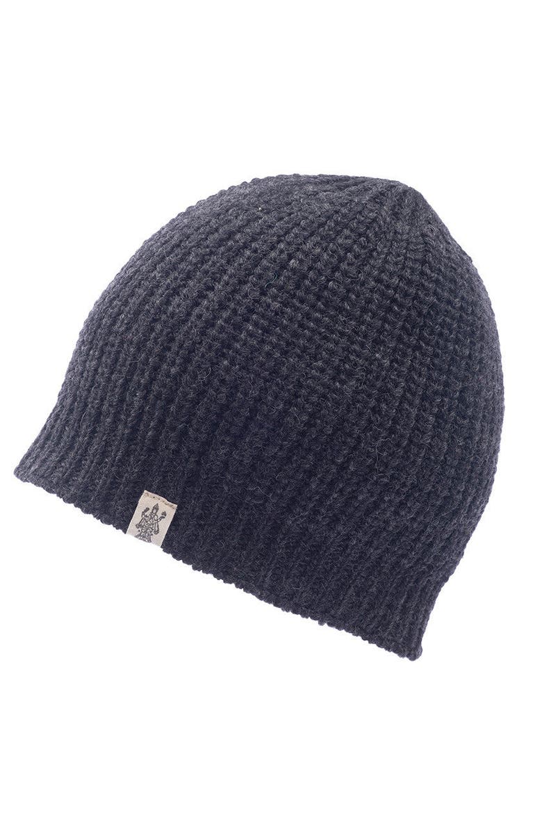 Nirvanna Designs Cardigan Knit Beanie, Main, color, Charcoal