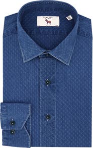 Lorenzo Uomo Trim Fit X-Embroidery Dress Shirt