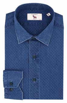 Lorenzo Uomo Trim Fit X-Embroidery Dress Shirt