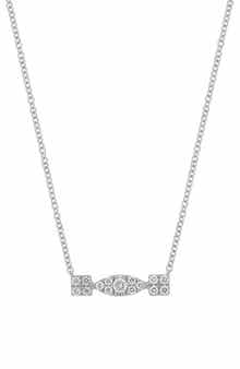 Bony Levy Maya Diamond Cluster Bar Pendant Necklace