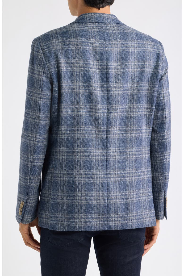 Midland Blue Windowpane Wool Sport Coat, Alternate, color, BLUE