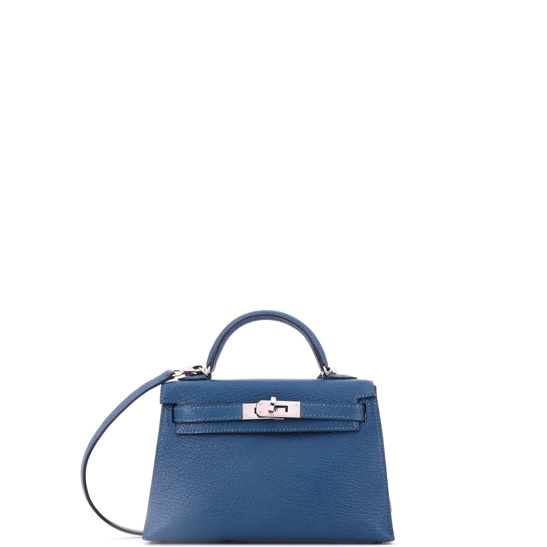 Kelly Mini Ii Bag Verso Chevre Mysore With Palladium Hardware 20, Main, color, Blue
