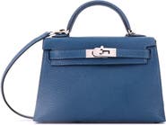 Pre-Owned Hermes Kelly Mini Ii Bag Verso Chevre Mysore With Palladium Hardware 20