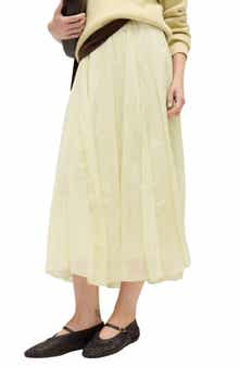 Crinkle Midi Skirt