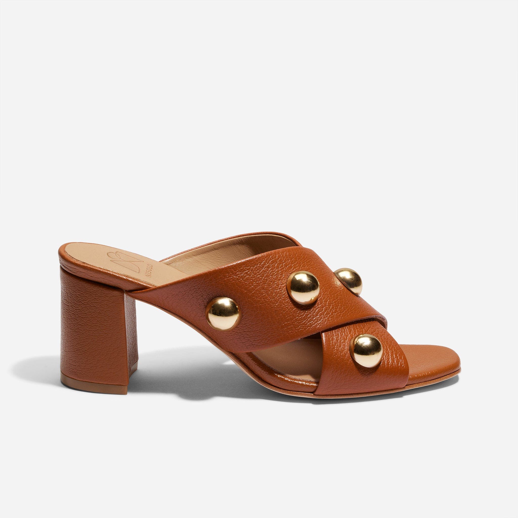 Carina Studded Mule, Alternate, color, British Tan
