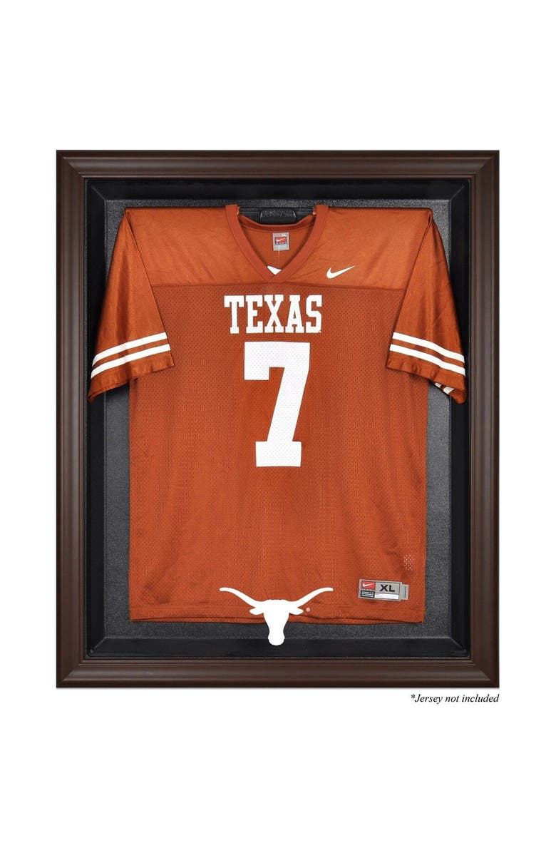 FANATICS AUTHENTIC Texas Longhorns Brown Framed Logo Jersey Display Case, Main, color, 