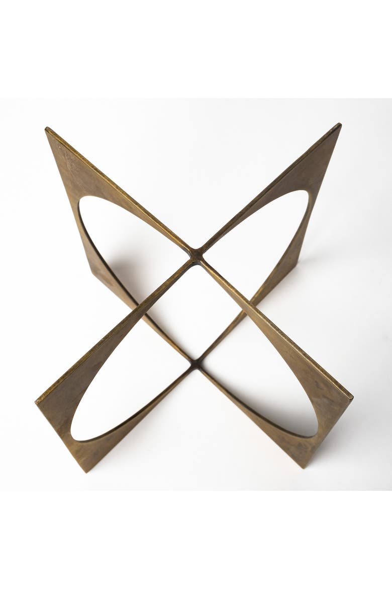 Lima Geometric Decorative Object, Alternate, color, Metallic Gold
