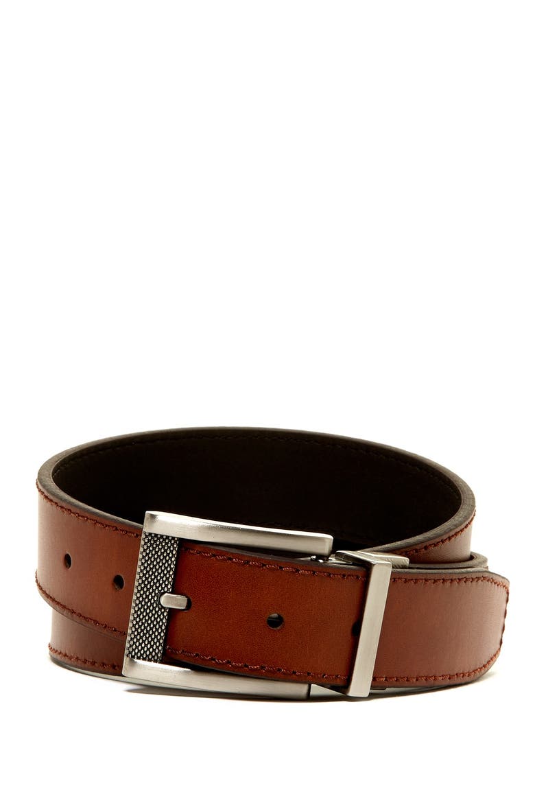 Reversible Leather Belt, Main, color, REV-TAN/BLK