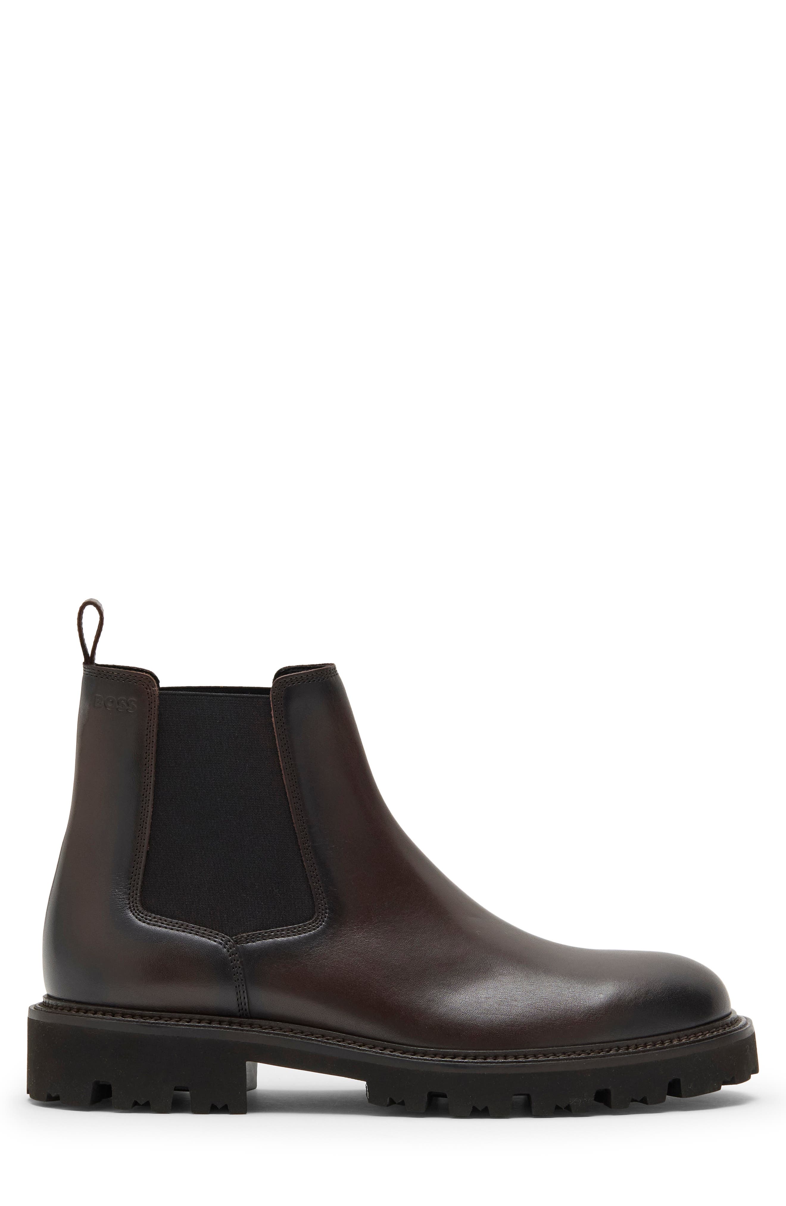 Julyo Leather Chelsea Boot, Alternate, color, DARK BROWN