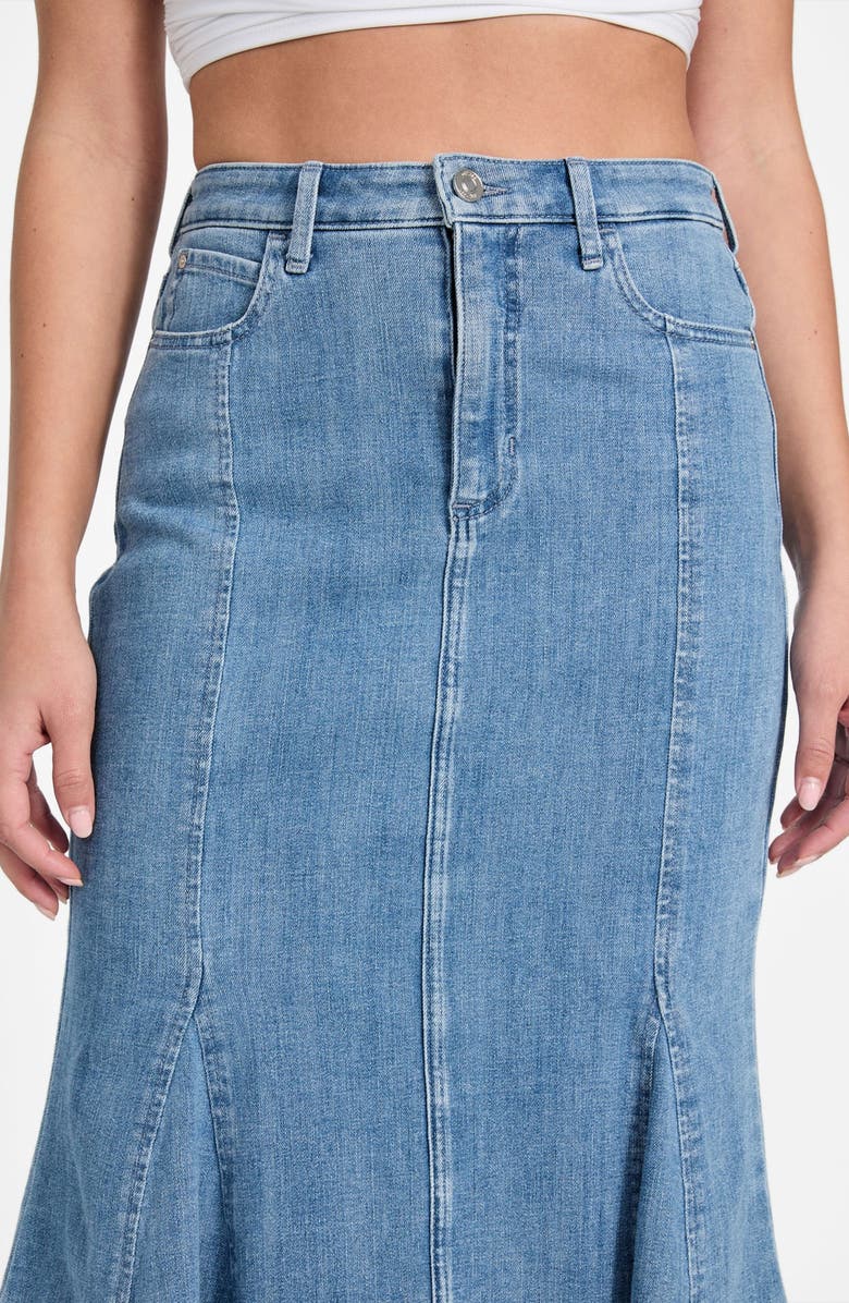 GUESS Lia Denim Midi Skirt, Alternate, color,