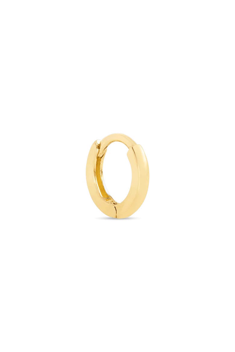 Second Hole 14K Gold Huggie Earring, Main, color, YELLOW GOLD