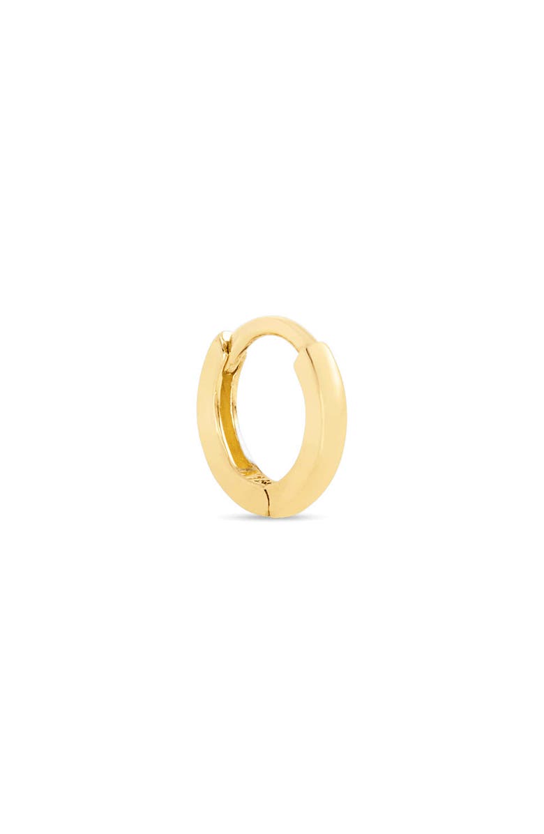 STONE AND STRAND Second Hole 14K Gold Huggie Earring, Main, color,
