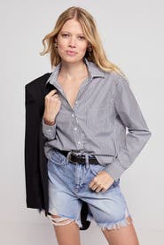 The Shirt by Rochelle Behrens The Long Sleeve Boxy Crop Shirt