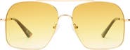 Le Specs Civelle 57mm Gradient Square Aviator Sunglasses