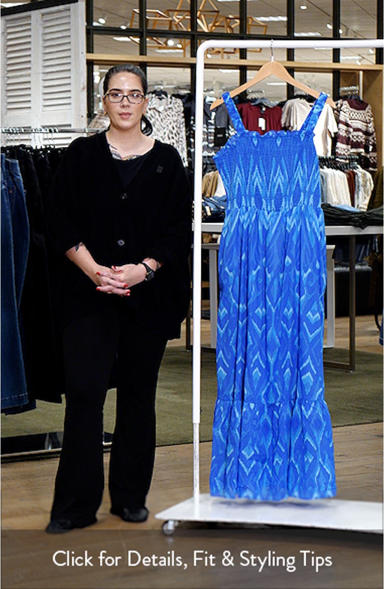 Carys Delcy Smocked Cotton Maxi Sundress, sales video thumbnail