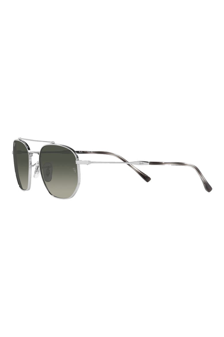 54mm Gradient Irregular Sunglasses, Alternate, color, SILVER