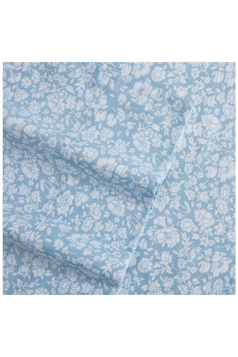 Heirloom Ditzy Cotton Percale Sheet Set, Alternate, color, BLUE