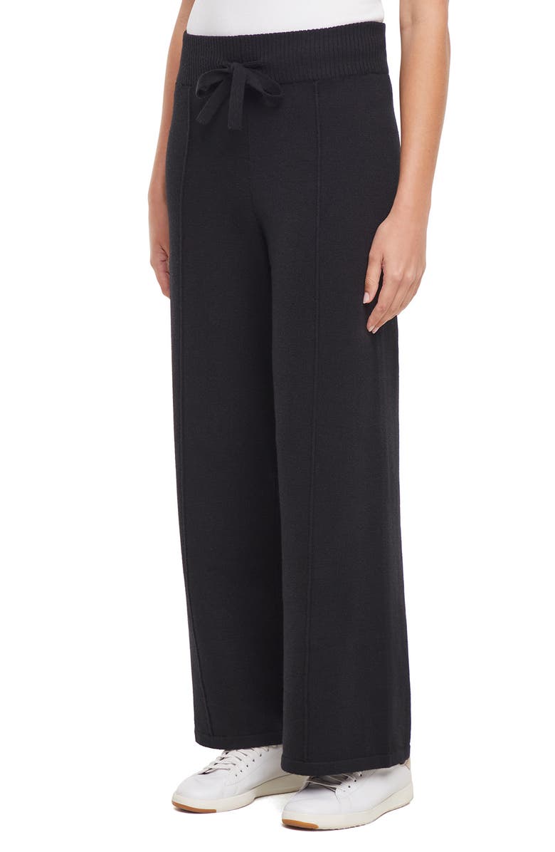 Three Dots Ally Wide Leg Pull-On Pants, Alternate, color, Black Beauty