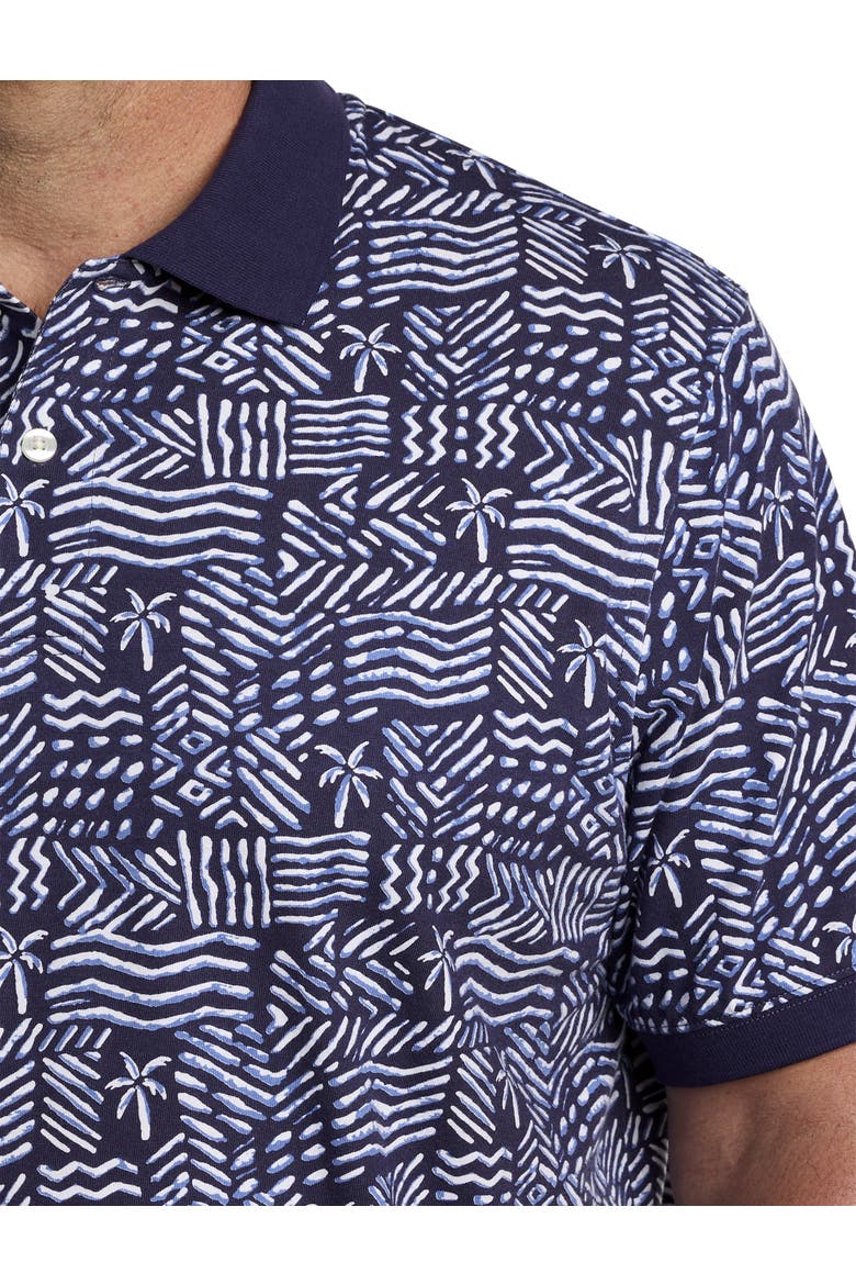Big & Tall Batik Print Polo Shirt, Alternate, color, BLUE MULTI