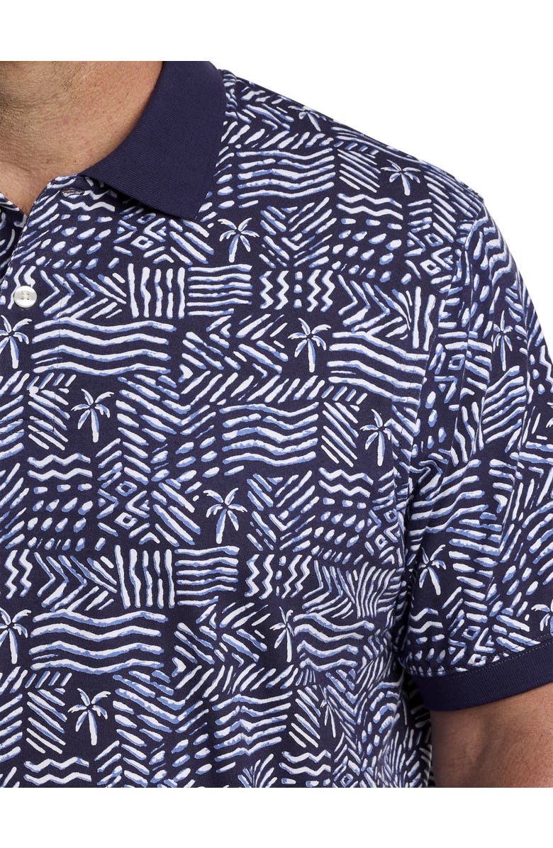 Harbor Bay by DXL Big & Tall Batik Print Polo Shirt, Alternate, color, 
