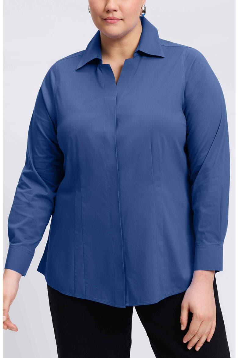 Taylor Non-Iron Long Sleeve Stretch Button-Up Shirt, Main, color, PACIFIC BLUE
