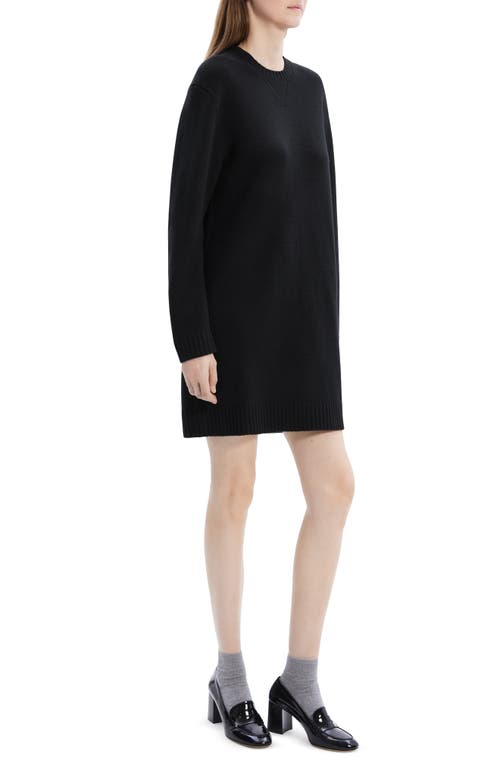 Theory Wool-cashmere Sweater Dress In Black