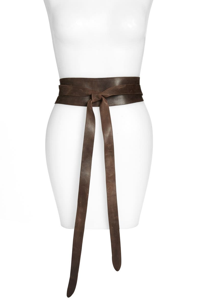 Ada Leather Wrap Belt, Alternate, color,