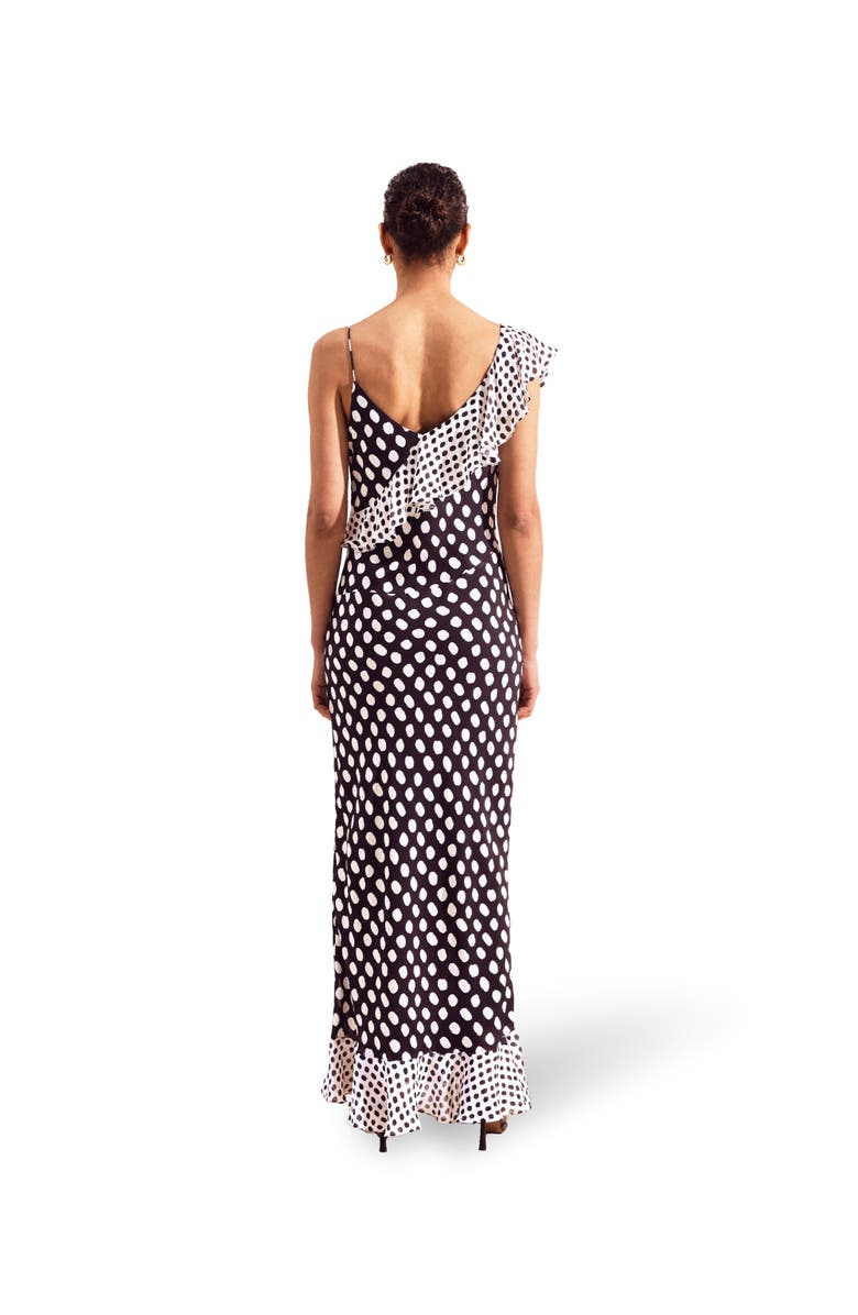 Ro&Zo Celeste Corsage Spot Print Dress, Alternate, color,