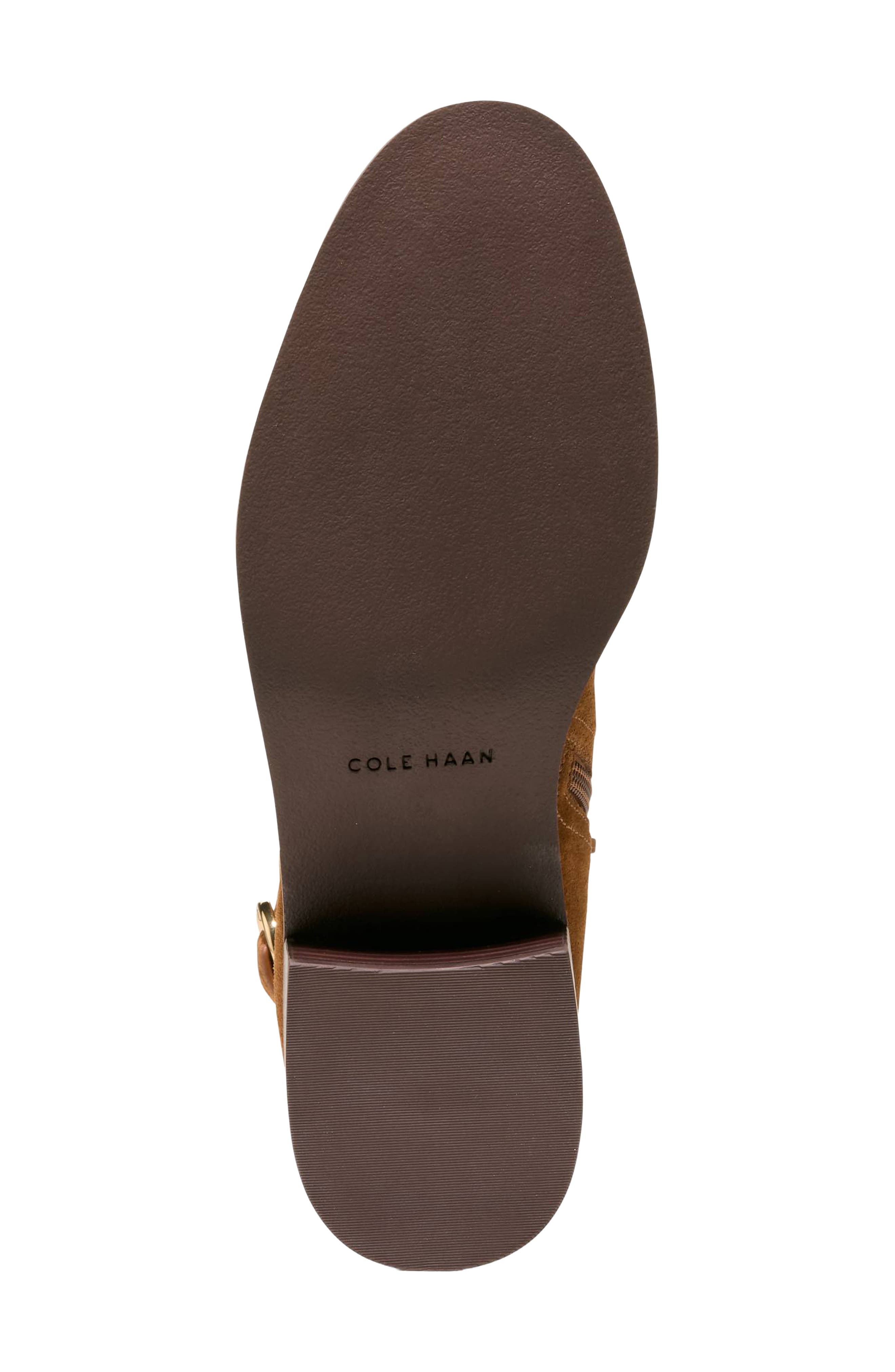 Haddie Buckle Leather Bootie, Alternate, color, TOBACCO SUEDE