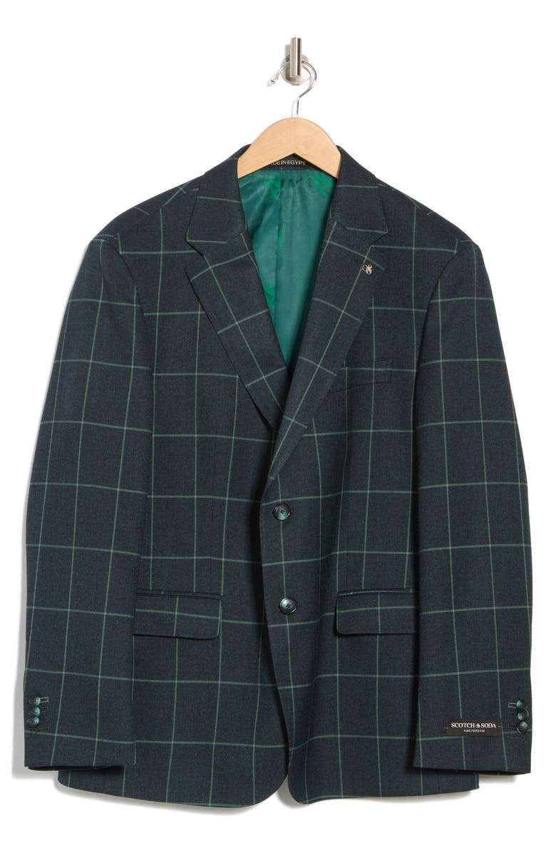 Scotch & Soda Modern Fit Windowpane Notch Lapel Sport Coat, Main, color,
