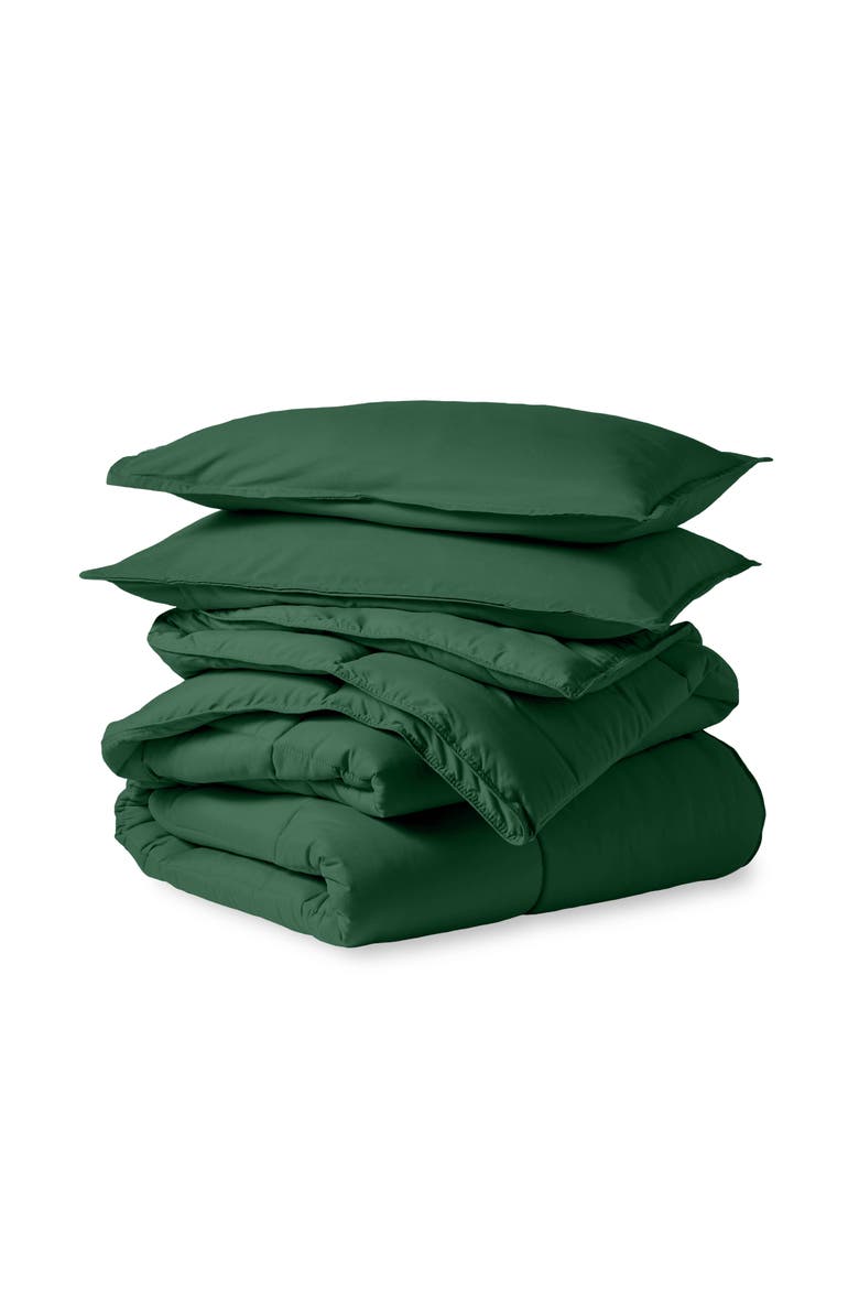 All-Season Comforter Set - Oversized King, Main, color, Forest Green