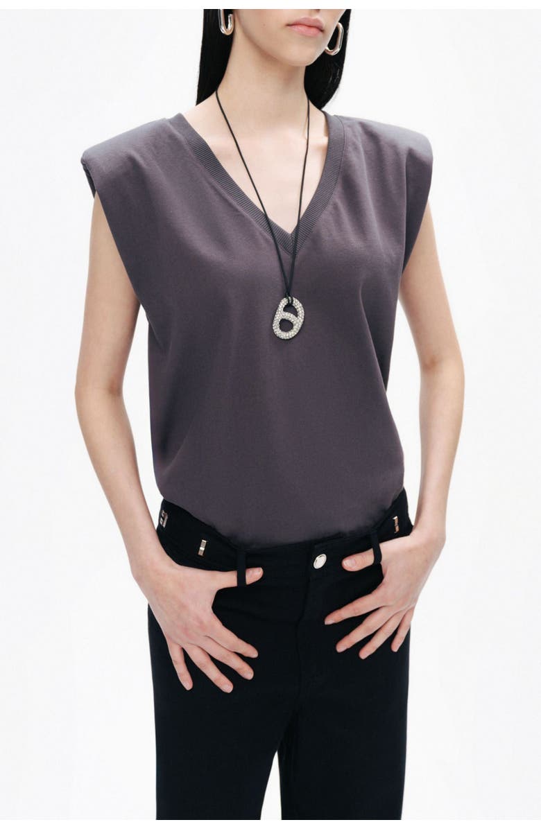 Nocturne V-Neck Padded T-Shirt, Main, color, 