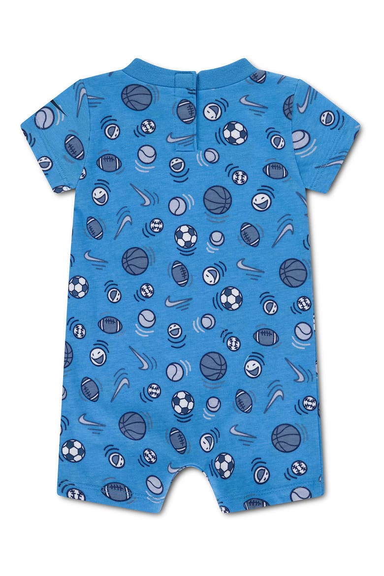 Swoosh Sportball Romper, Alternate, color, UNIVERSITY BLUE