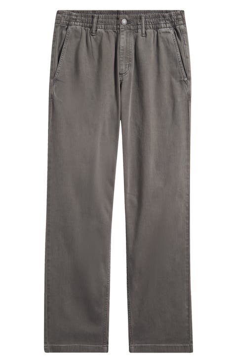 Benton Relaxed Fit Elastic Waist Cotton Blend Twill Pants