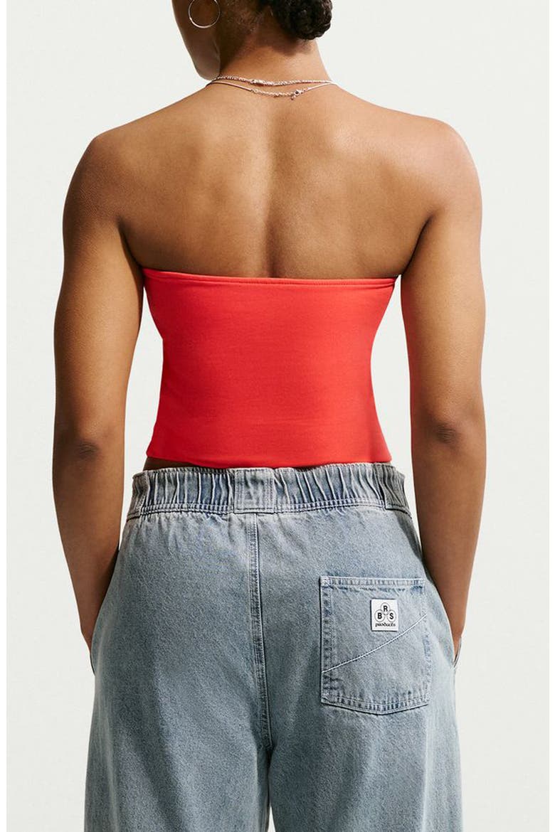 Sportswear Strapless Top, Alternate, color, LT CRIMSON/ SAIL