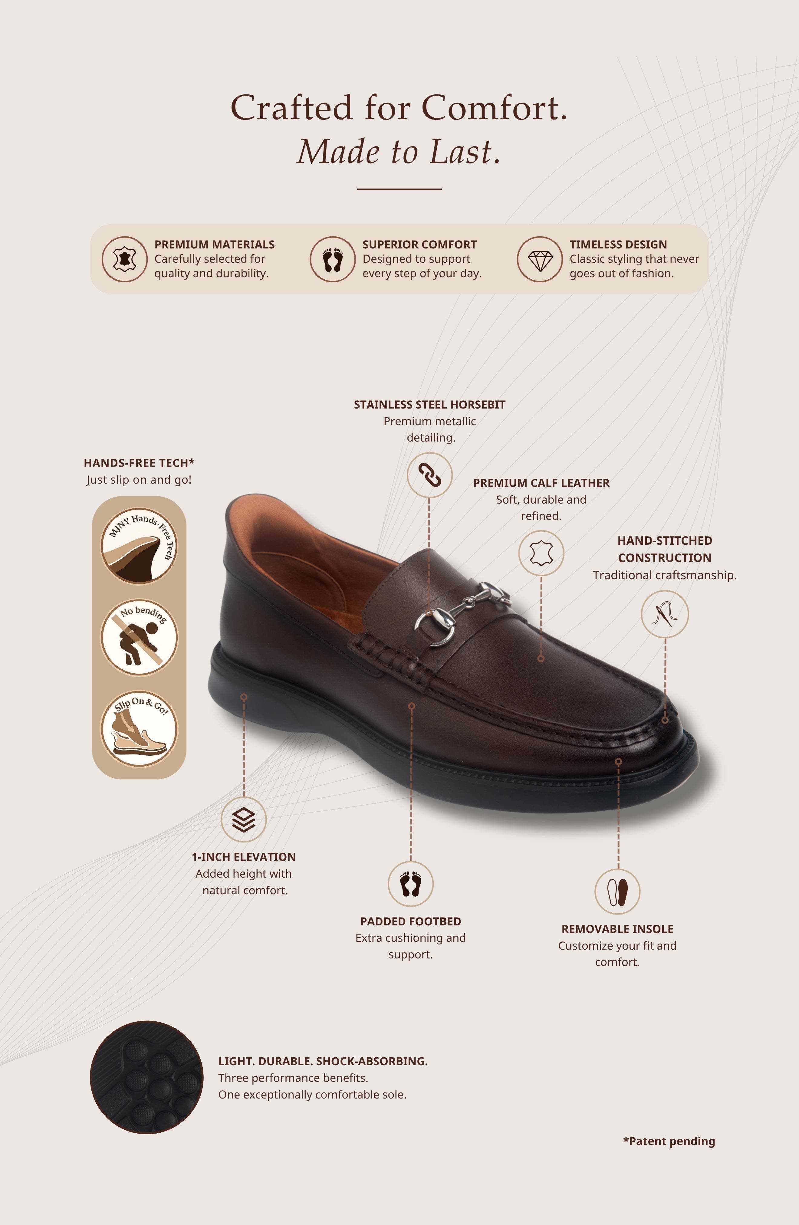 David Road Hands Free Technology Leather Buckle Loafer, Alternate, color, Chestnut Napa Leather