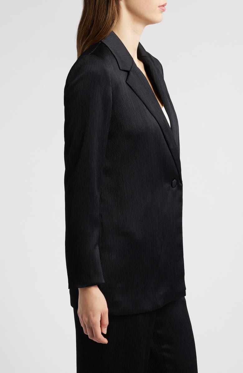 Anne Klein Crinkle Satin Blazer, Alternate, color, 