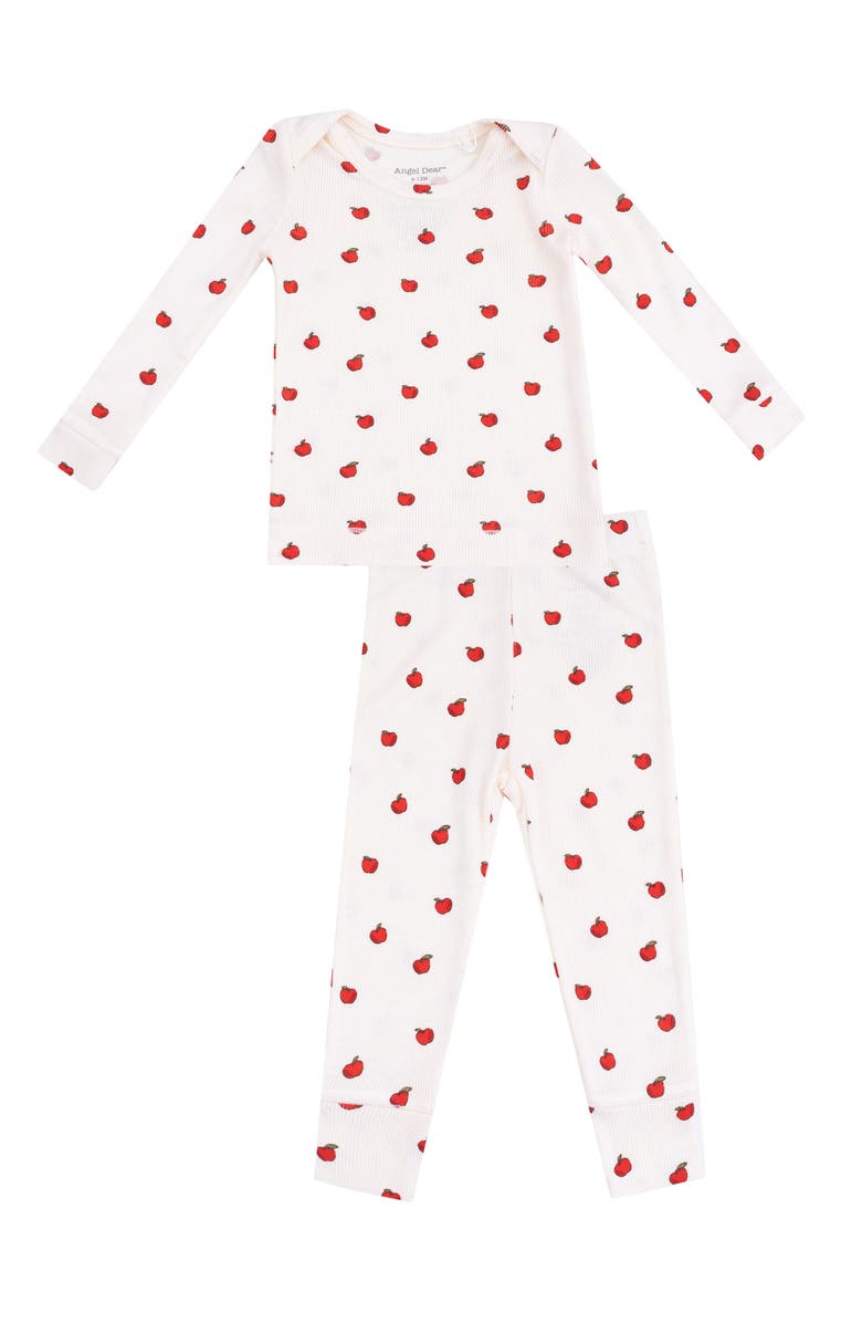 Angel Dear Kids' Tiny Apples Lounge Top & Leggings Set, Main, color, Ivory