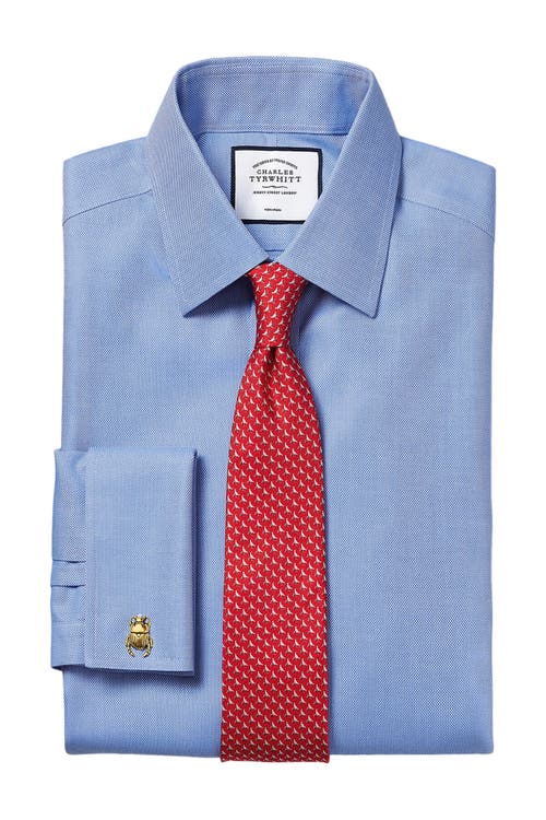 CHARLES TYRWHITT CHARLES TYRWHITT NON-IRON ROYAL OXFORD SLIM FIT SHIRT SINGLE CUFF